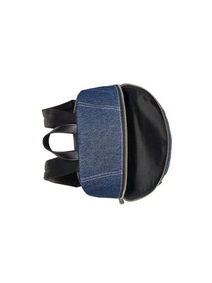 Marc Jacobs Belt Shoulder Shoulder Cotton Denim Backpack - Blue