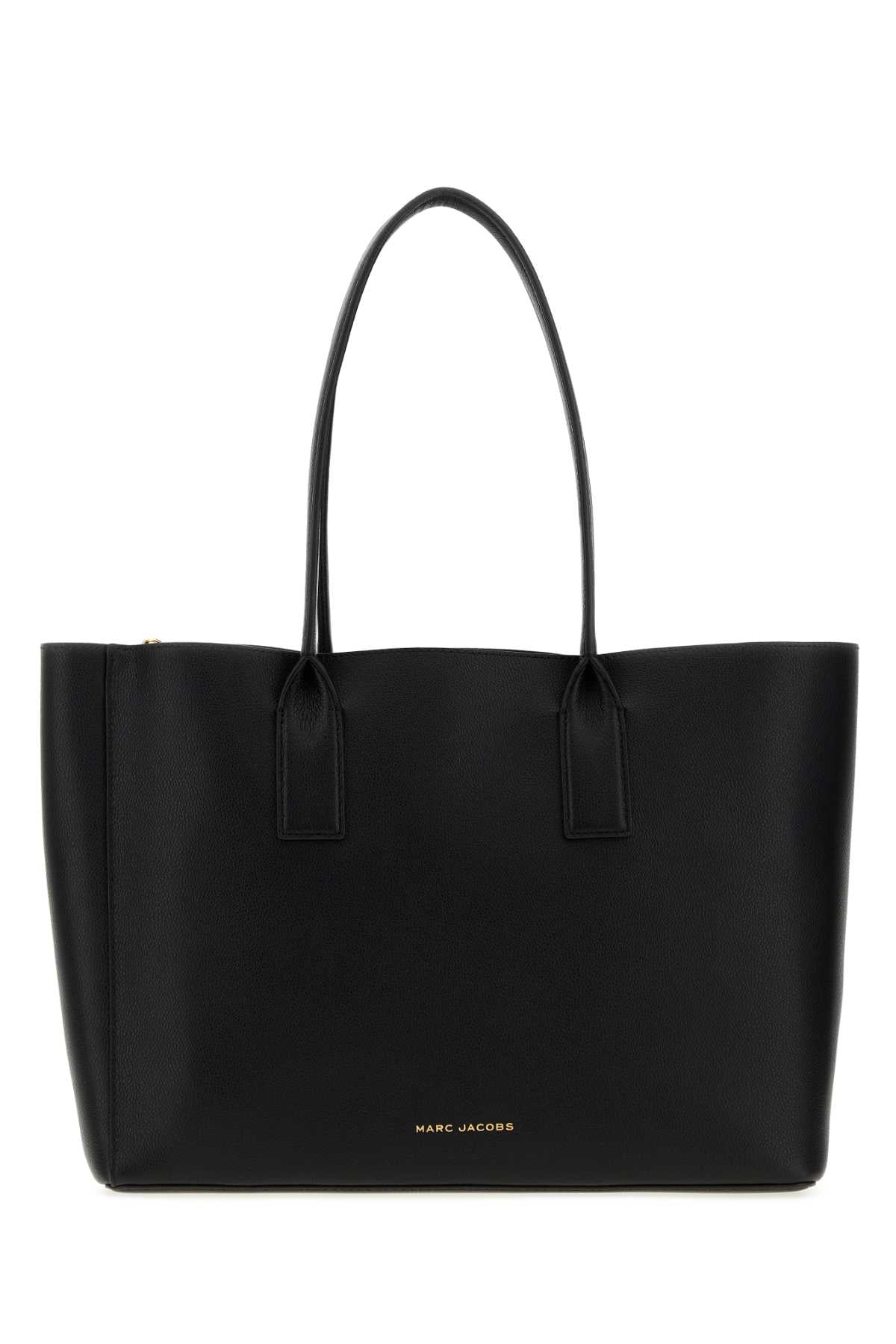 Marc Jacobs Marc Jacobs Babe Top Handle Split Leather with Polyurethane Coating Tote Bag - Black