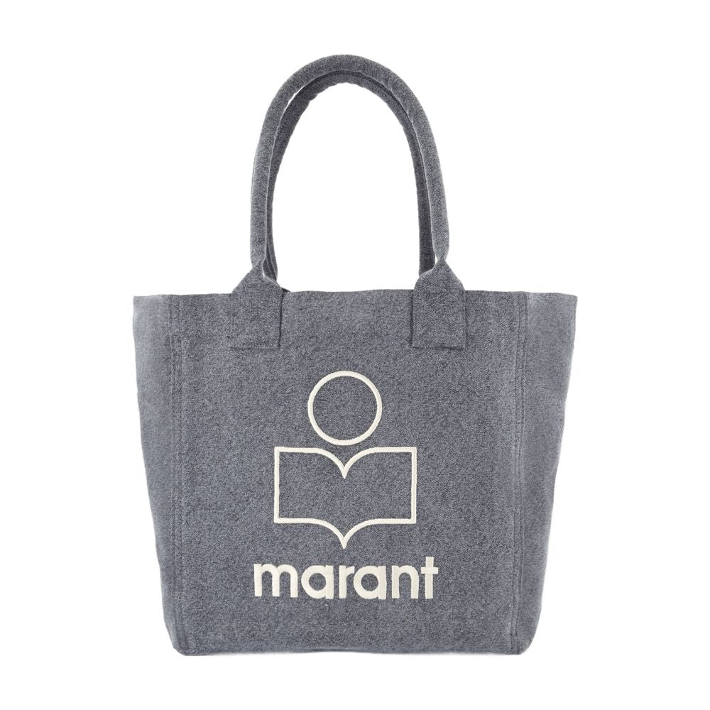 Isabel Marant Isabel Marant Byron Tote Logo - Print Cotton Tote Bag - Gray