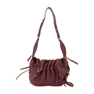 Isabel Marant Bayia Shoulder Lambskin Shoulder Bag - Burgundy