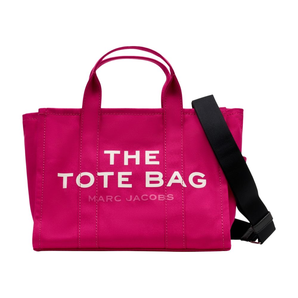 Marc Jacobs Marc Jacobs Medium Logo - Embroidered Cotton Canvas Tote Bag - Pink