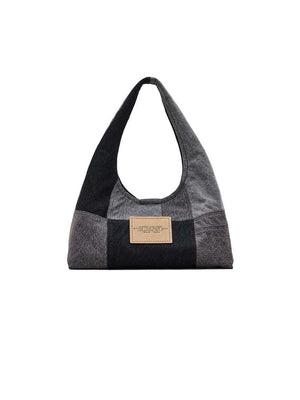 Marc Jacobs Shoulder Bag Colorblock Cotton Denim - Black
