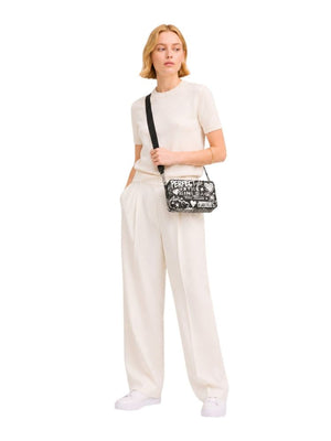 Marc Jacobs Nylon Crossbody Crossbody Printed Calf Leather Crossbody Bag - Black