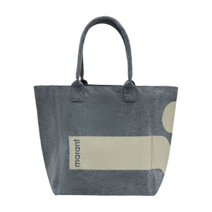 Isabel Marant Byron Tote Colour - Block Cotton Canvas Tote Bag - Gray