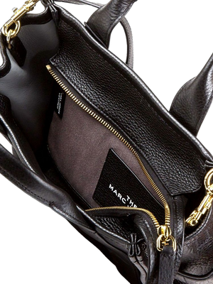 Marc Jacobs Babe Top Handle Grained Calf Leather Tote Bag - Black