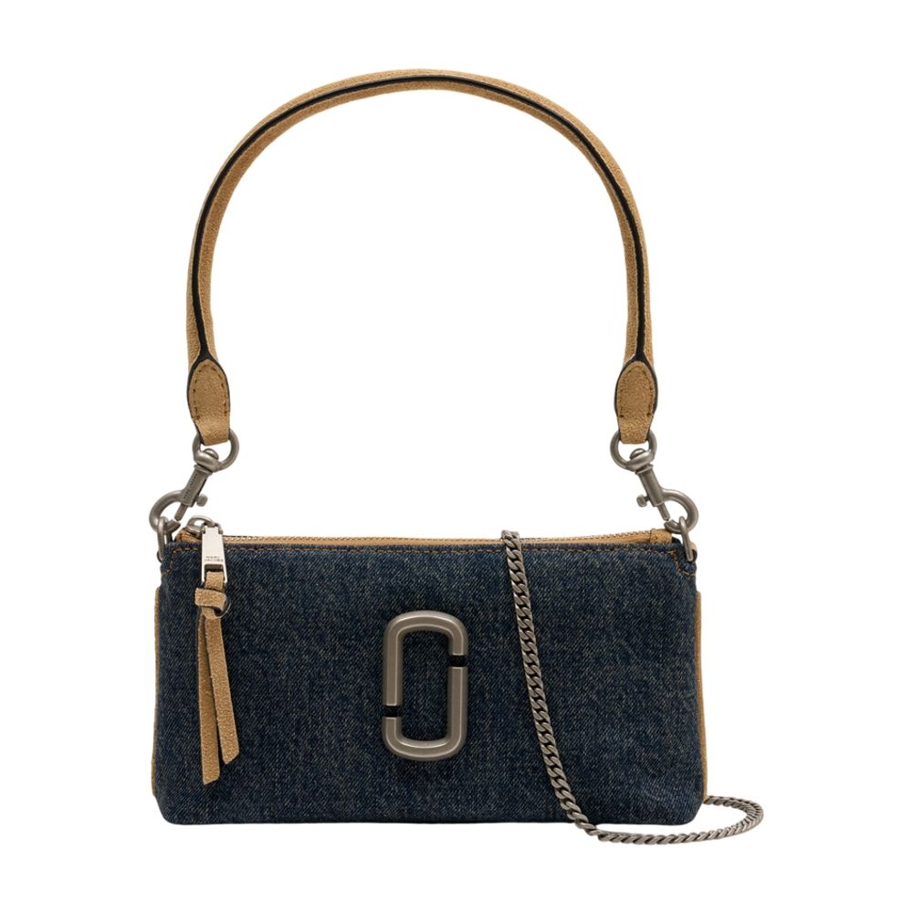 Marc Jacobs Marc Jacobs Shoulder Bag Cotton with Leather Trim - Navy