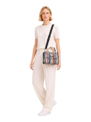 Marc Jacobs Crossbody Striped PVC Tote Bag - Multicolor