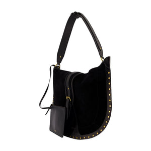 Isabel Marant Altay Hobo Studded Calfskin Hobo Bag - Black
