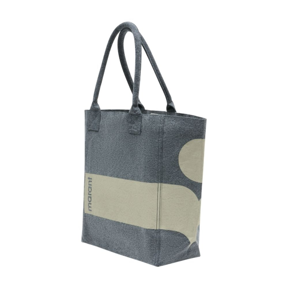 Isabel Marant Isabel Marant Byron Tote Colour - Block Cotton Canvas Tote Bag - Gray