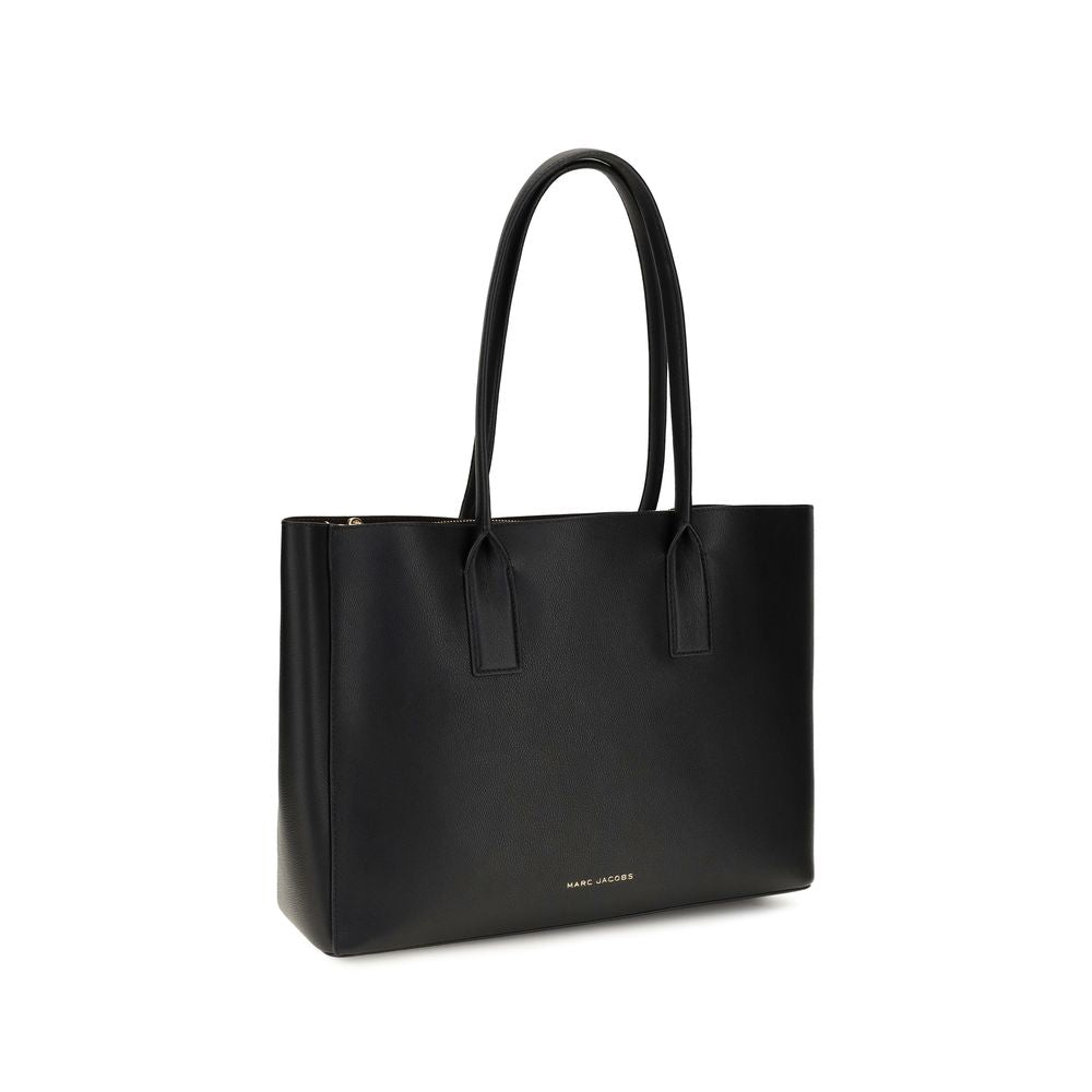 Marc Jacobs Marc Jacobs Babe Top Handle Split Leather with Polyurethane Coating Tote Bag - Black