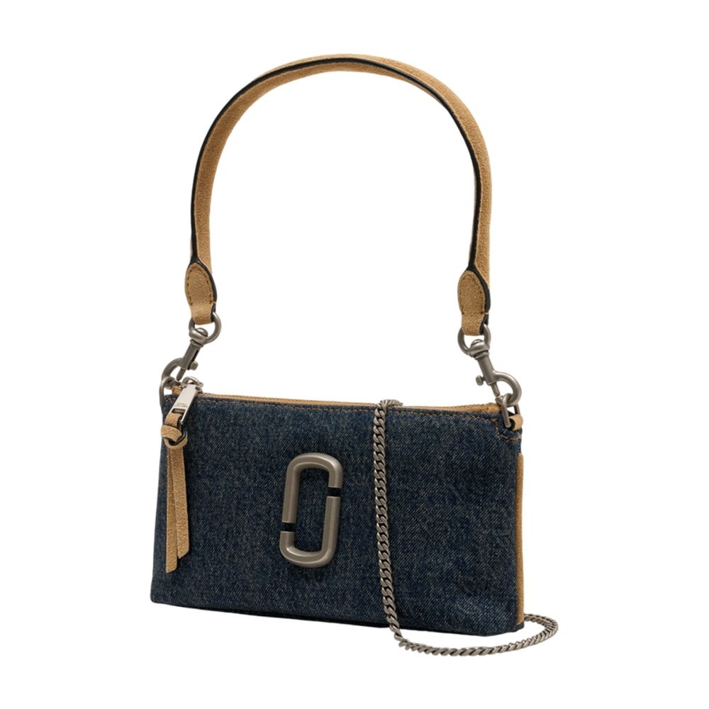 Marc Jacobs Marc Jacobs Shoulder Bag Cotton with Leather Trim - Navy