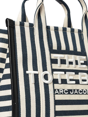 Marc Jacobs Tote Bag Striped Canvas - Navy