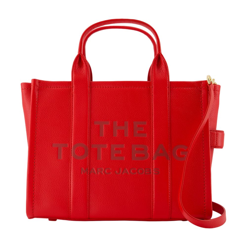 Marc Jacobs Marc Jacobs Crossbody Structured Cowhide Tote Bag - Red