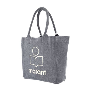 Isabel Marant Byron Tote Logo - Print Cotton Tote Bag - Gray