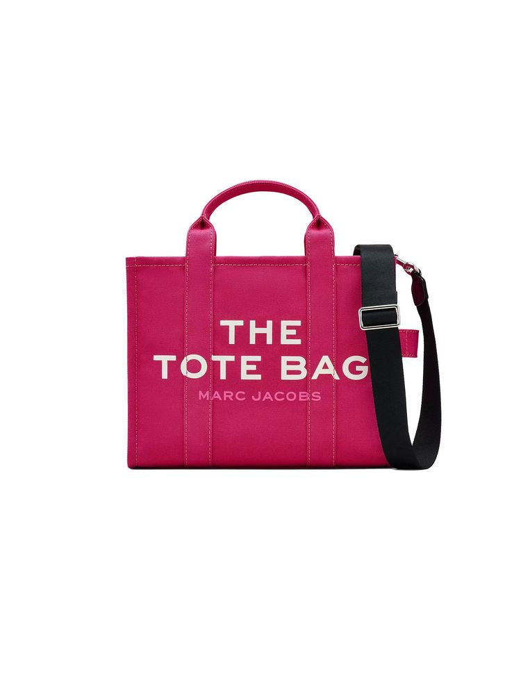 Marc Jacobs Marc Jacobs Medium Logo - Embroidered Cotton Canvas Tote Bag - Pink