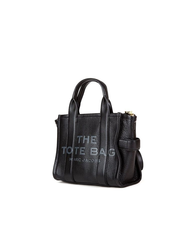 Marc Jacobs Marc Jacobs Babe Top Handle Grained Calf Leather Tote Bag - Black
