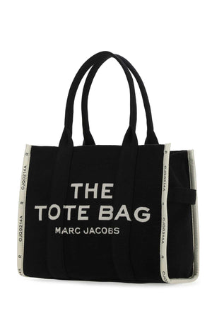 Marc Jacobs Tote Bag Logo - Embroidered Fabric - Black