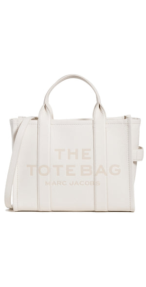 Marc Jacobs Tote Bag Medium The Leather Medium Tote Bag in Cotton/Silver