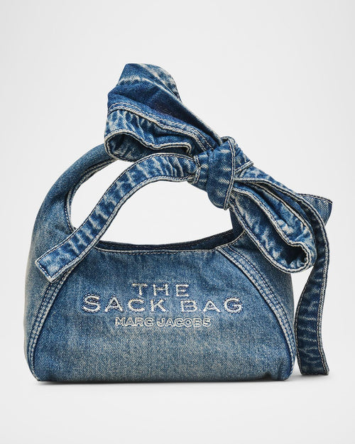 Marc Jacobs Babe Top Handle The Sack Bow Denim Top-Handle Bag
