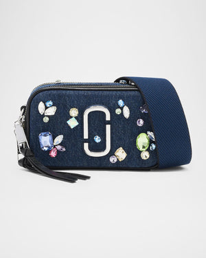 Marc Jacobs Snapshot The Embellished Denim Crossbody Bag
