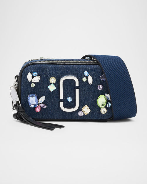 Marc Jacobs Snapshot The Embellished Denim Crossbody Bag
