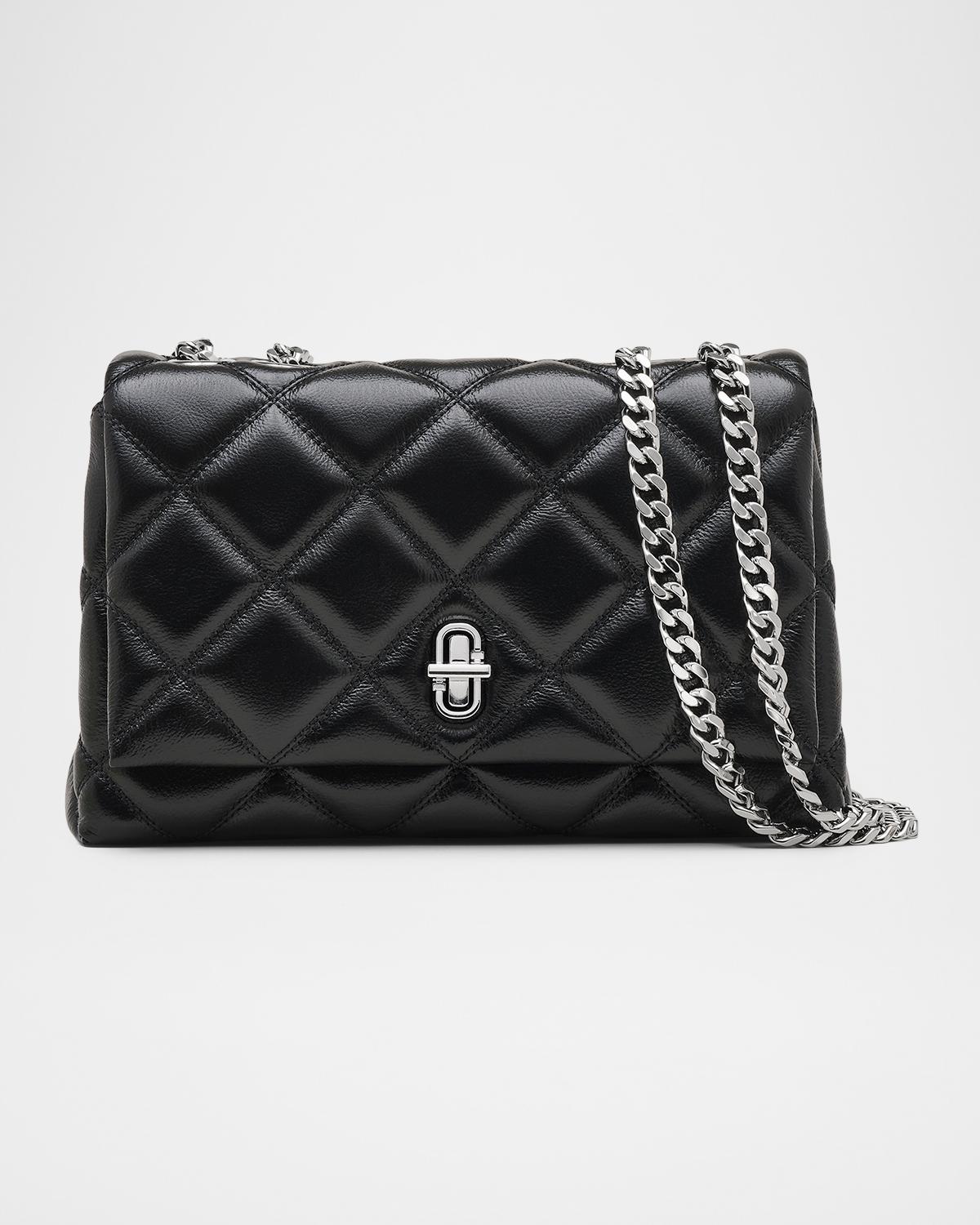 Marc Jacobs Marc Jacobs Dual Slim Convertible Shoulder The Quilted Slim Dual Convertible Shoulder Bag in Black