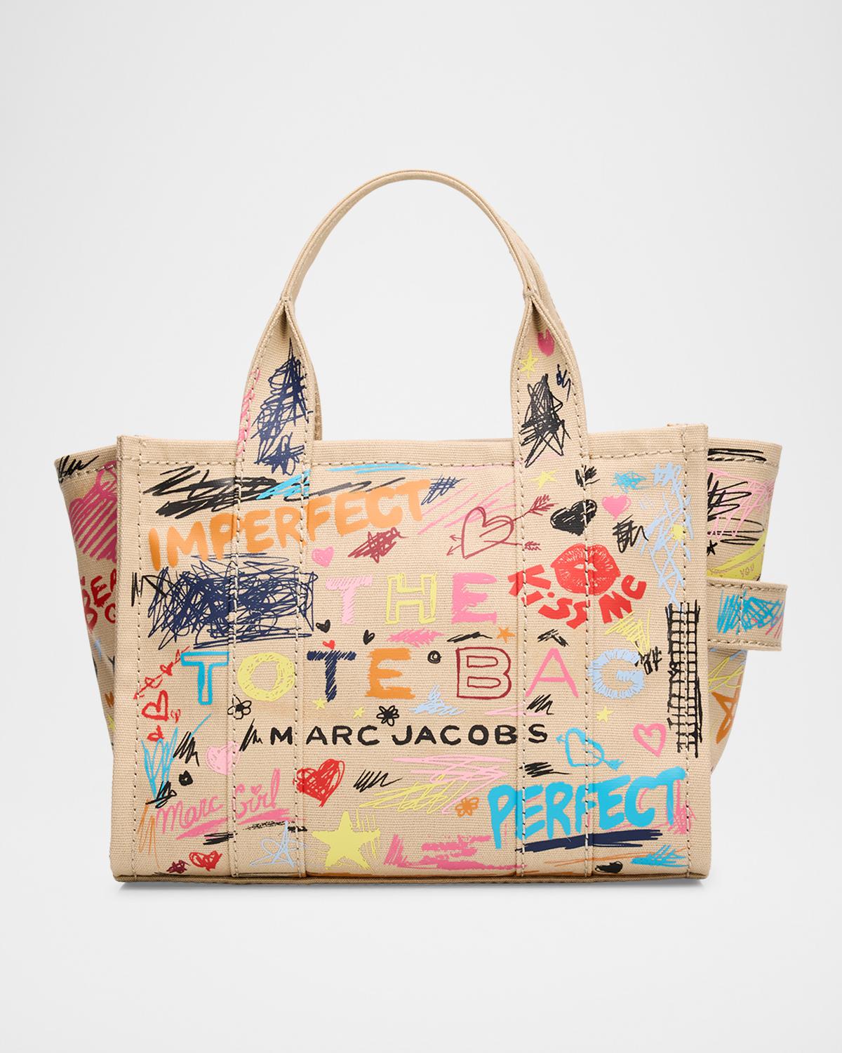 Marc Jacobs Marc Jacobs The Tote Bag The Punk Scribble Canvas Small Tote Bag