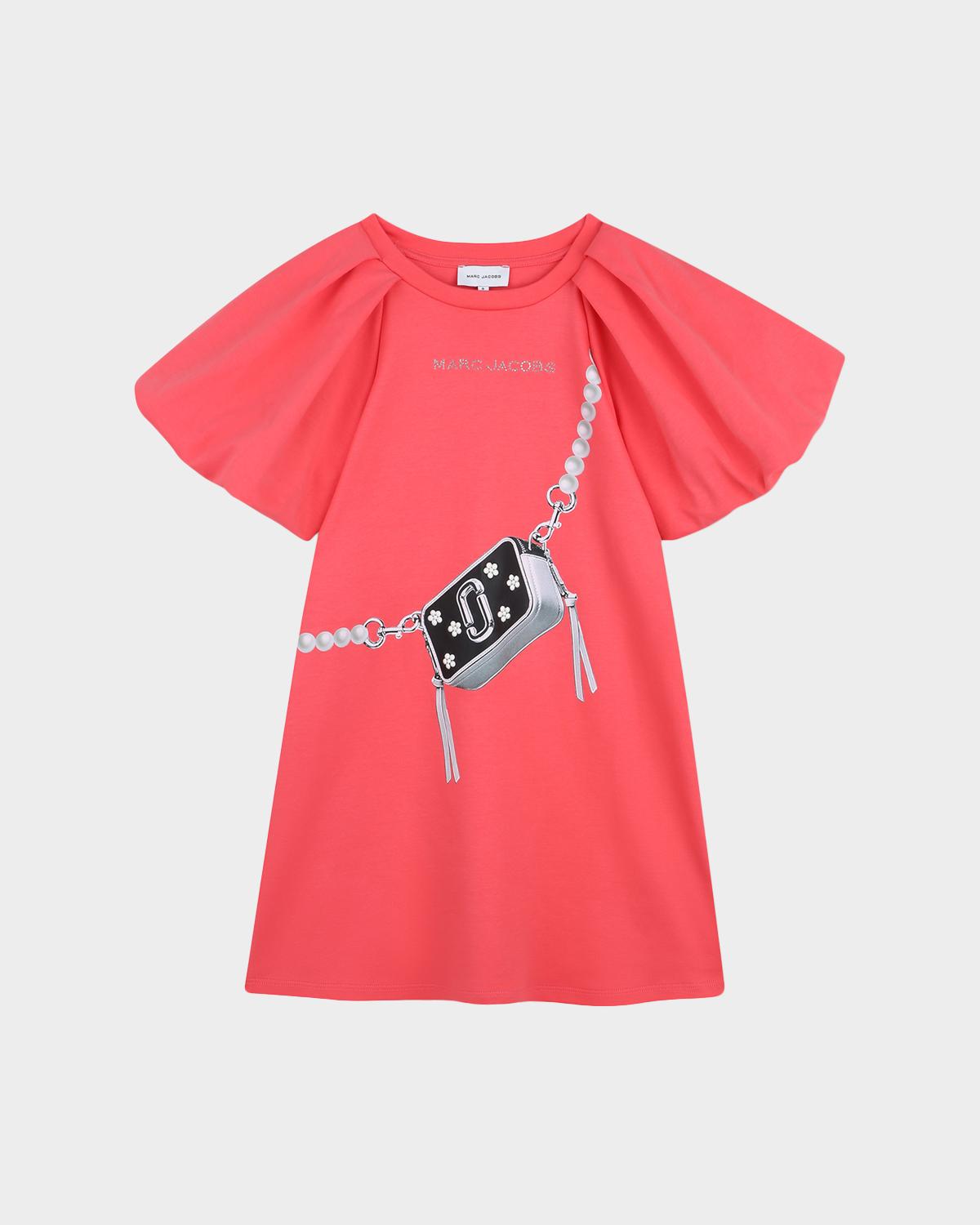 Marc Jacobs Marc Jacobs Snapshot Girl & apos;s Bag - Print Short - Sleeve Dress, Size 6 - 12