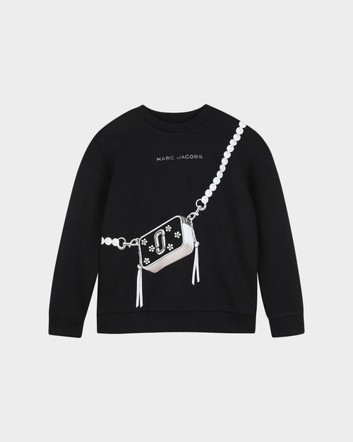 Marc Jacobs Snapshot Girl & apos;s Bag-Print Sweatshirt, Size 6-12
