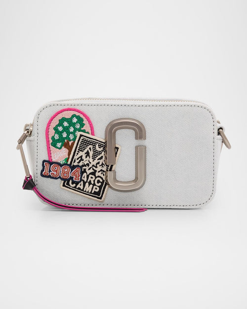 Marc Jacobs Snapshot The Camp Patchwork Denim Crossbody Bag
