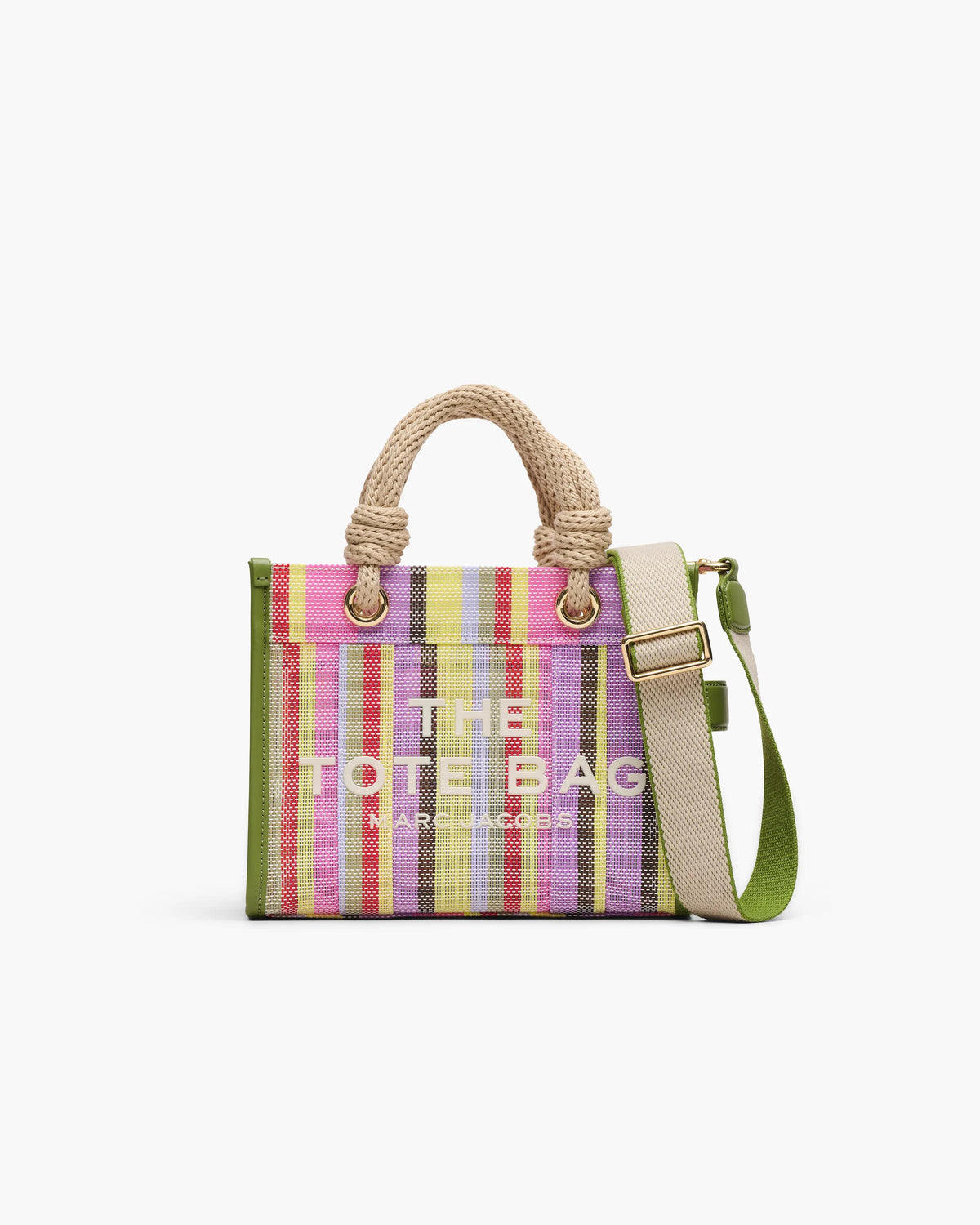 Marc Jacobs Marc Jacobs Tote Bag Small The Stripe Mesh Small Tote Bag in Purple Multi