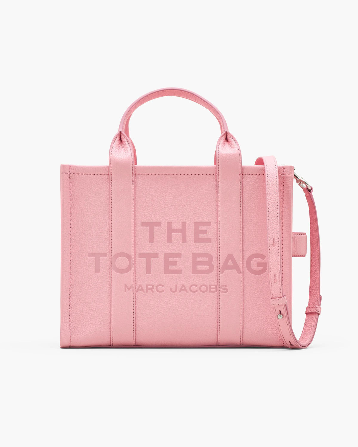 Marc Jacobs Marc Jacobs Tote Bag Medium The Leather Medium Tote Bag in Ribbon Pink