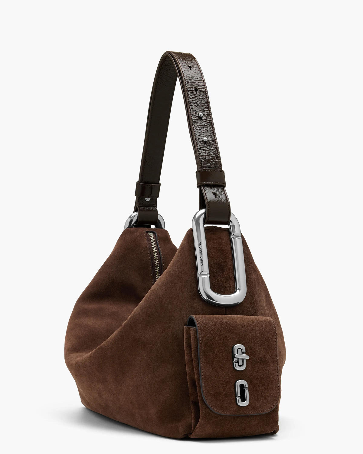 Marc Jacobs Marc Jacobs Scene Large Shoulder Bag In Suede in Dark Brown