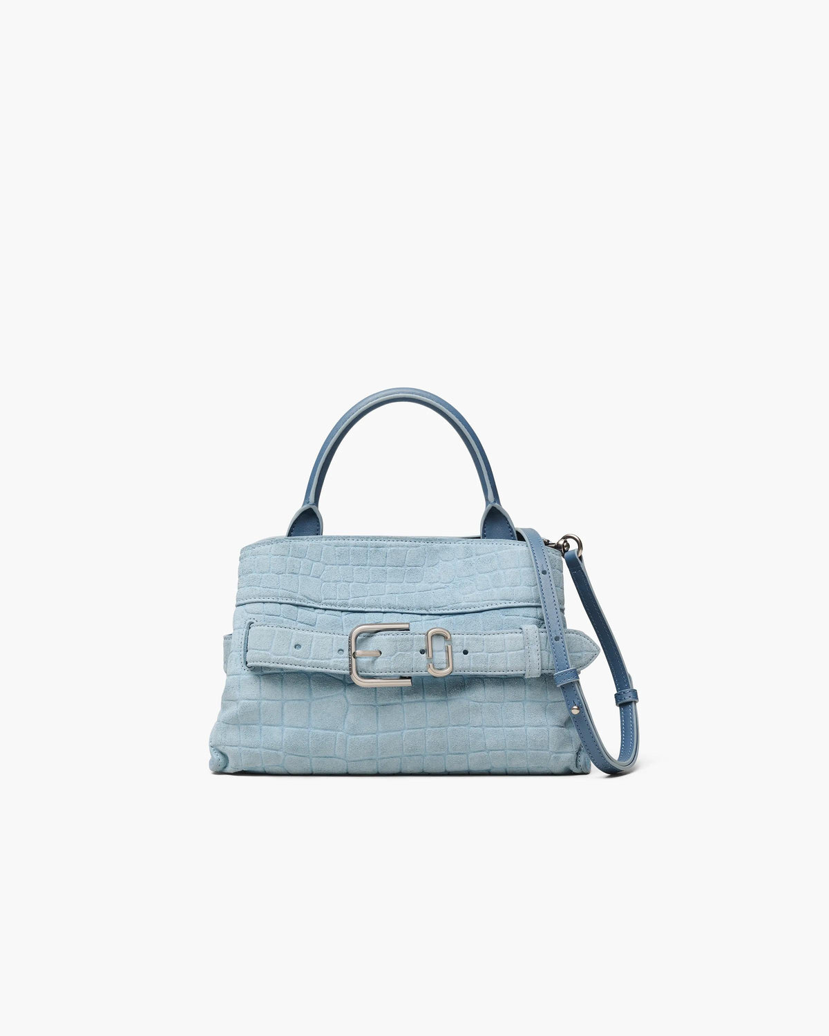 Marc Jacobs Marc Jacobs Dakota Small Satchel The Suede Croc Bag in Blue Mist