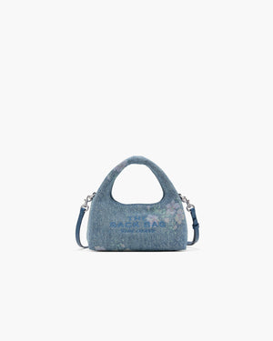 Marc Jacobs Sack Bag Micro Crossbody Micro Crossbody Sack Bag In Antique Floral Denim in Indigo Multi