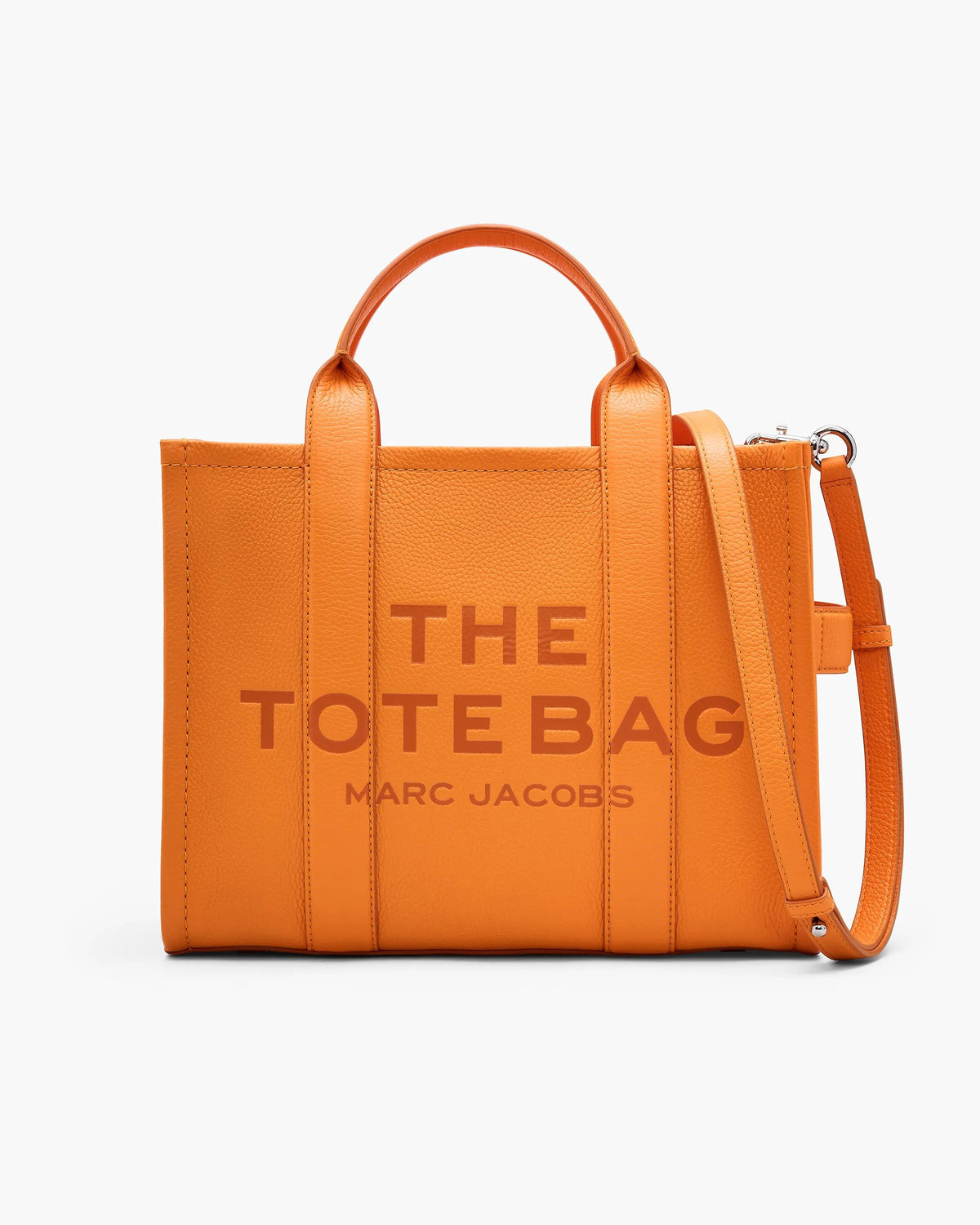 Marc Jacobs Marc Jacobs Tote Bag Medium The Leather Medium Tote Bag in Tangerine