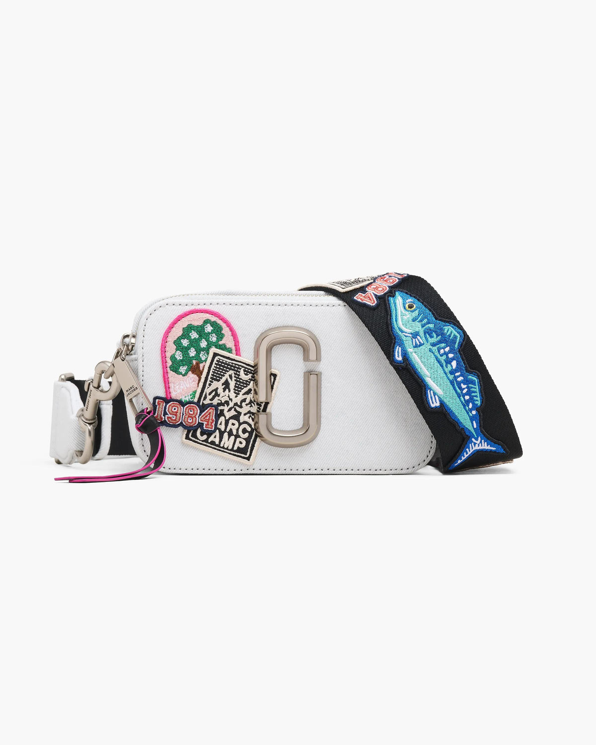 Marc Jacobs Marc Jacobs Snapshot The Camp Patchwork Denim Bag in Light Wash