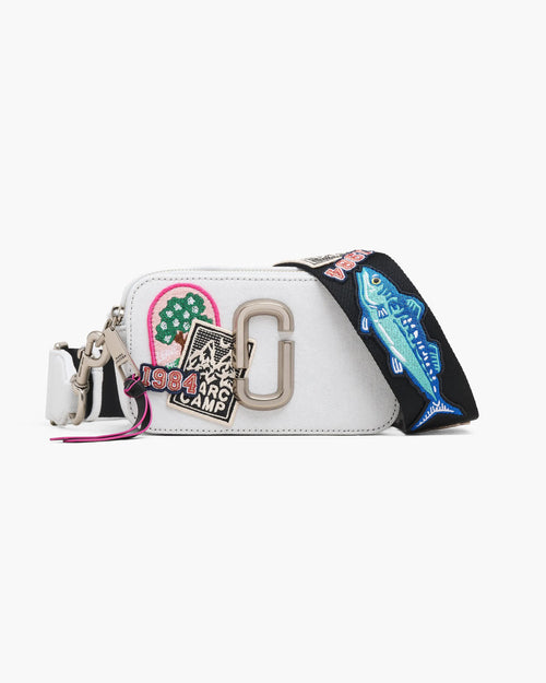 Marc Jacobs Snapshot The Camp Patchwork Denim Bag in Light Wash