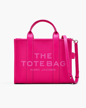 Marc Jacobs Tote Bag Medium The Leather Medium Tote Bag in Hot Pink