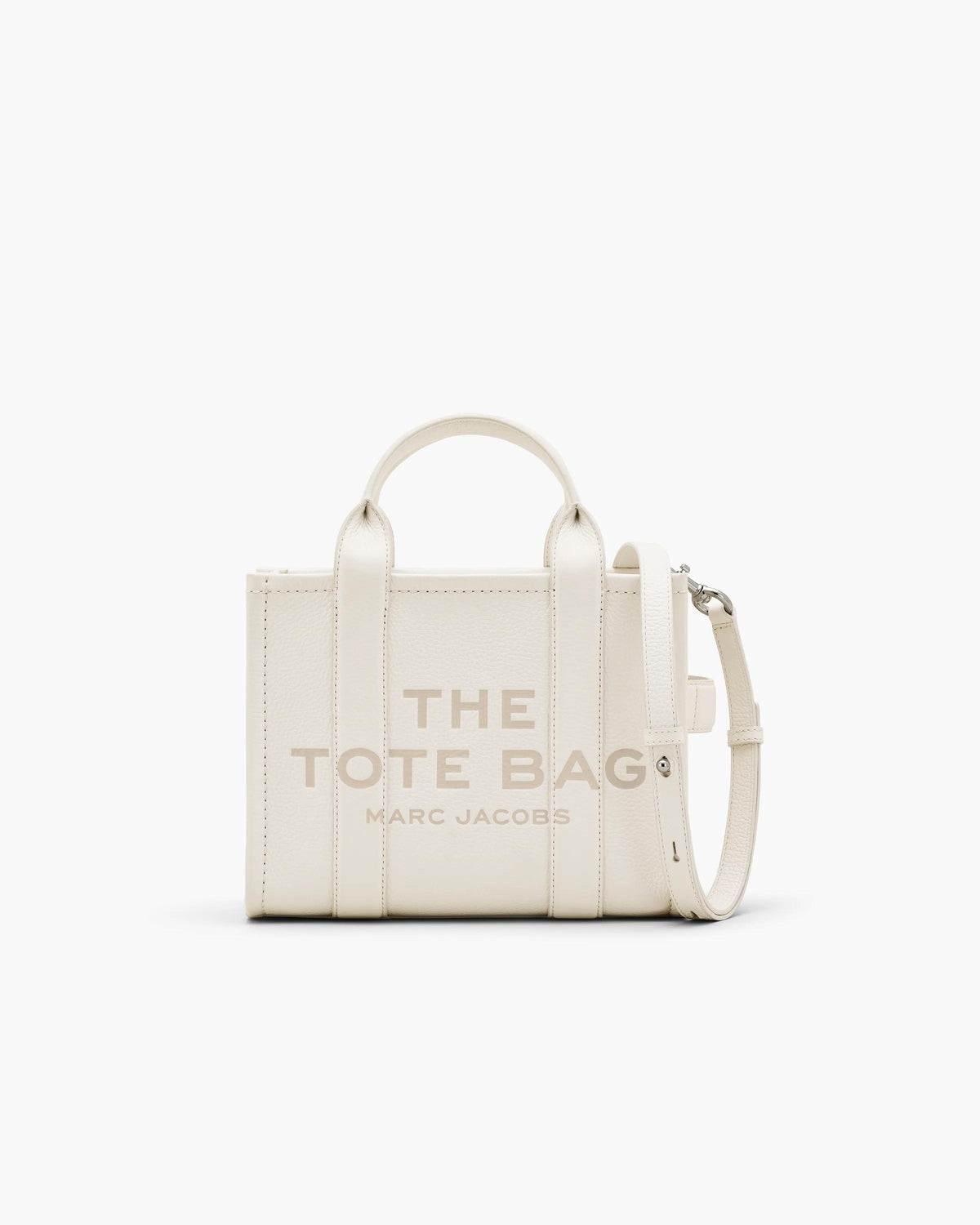 Marc Jacobs Marc Jacobs Tote Bag Small The Leather Small Tote Bag in Cotton/Silver