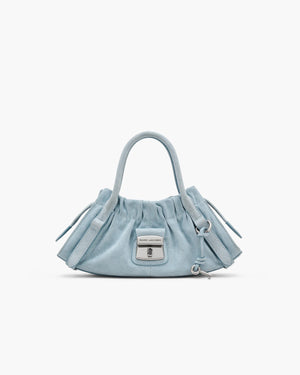 Marc Jacobs Cristina Small Satchel The Suede Bag in Blue Mist