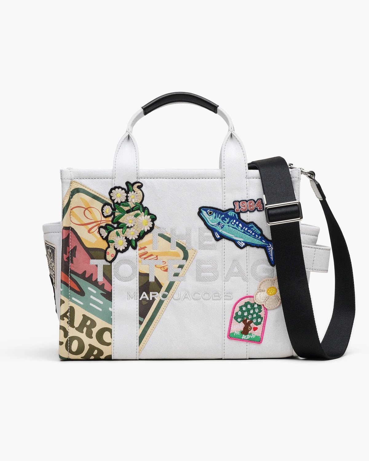 Marc Jacobs Marc Jacobs Tote Bag Medium The Camp Patchwork Denim Medium Tote Bag in Light Wash