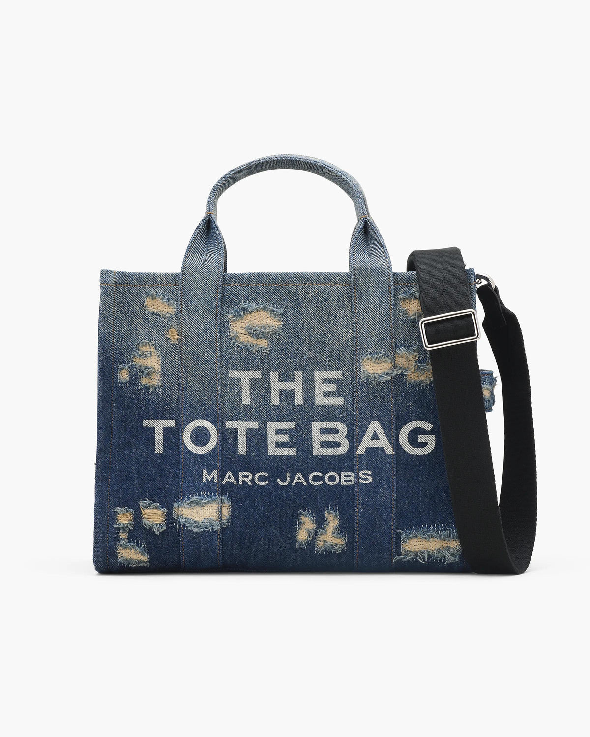 Marc Jacobs Marc Jacobs Tote Bag Medium The Rip and Repair Denim Medium Tote Bag in Punk Indigo