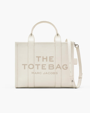 Marc Jacobs Tote Bag Medium The Leather Medium Tote Bag in Cotton/Silver