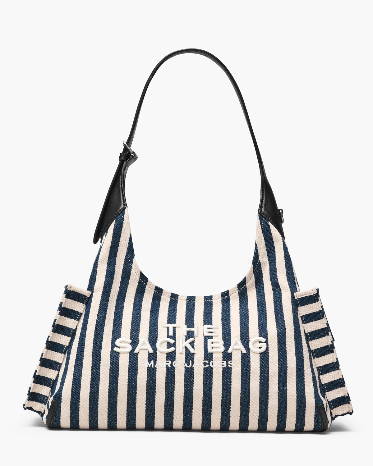 Marc Jacobs Marc Jacobs Belted Sack The Stripe Canvas Bag in Blue Sea Multi