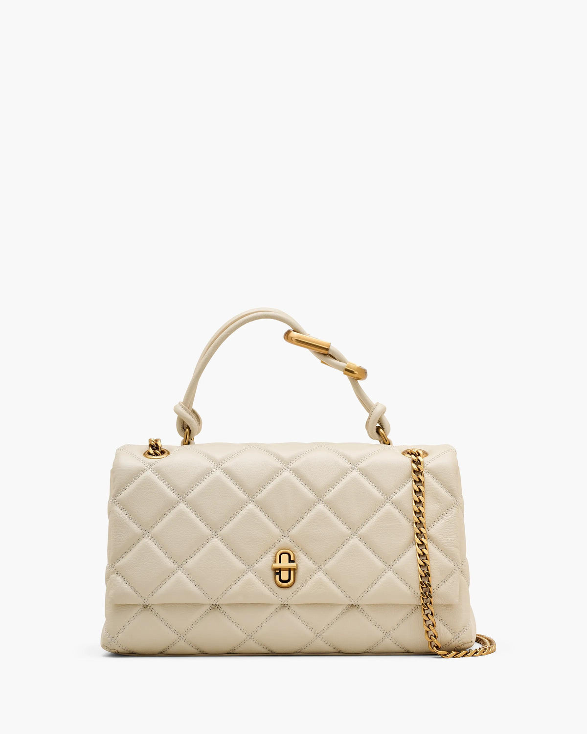 Marc Jacobs Marc Jacobs Dual Convertible Shoulder The Quilted Bag in Cloud White