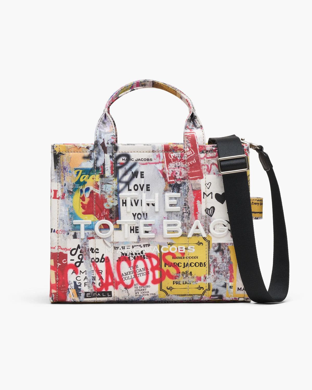 Marc Jacobs Marc Jacobs Tote Bag Medium The Pop Americana Canvas Medium Tote Bag in White Multi