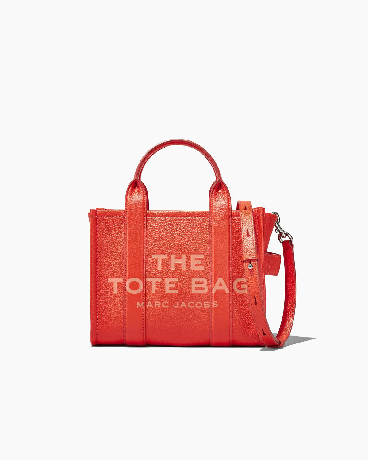 Marc Jacobs Marc Jacobs Tote Bag Small The Leather Small Tote Bag in Electric Orange