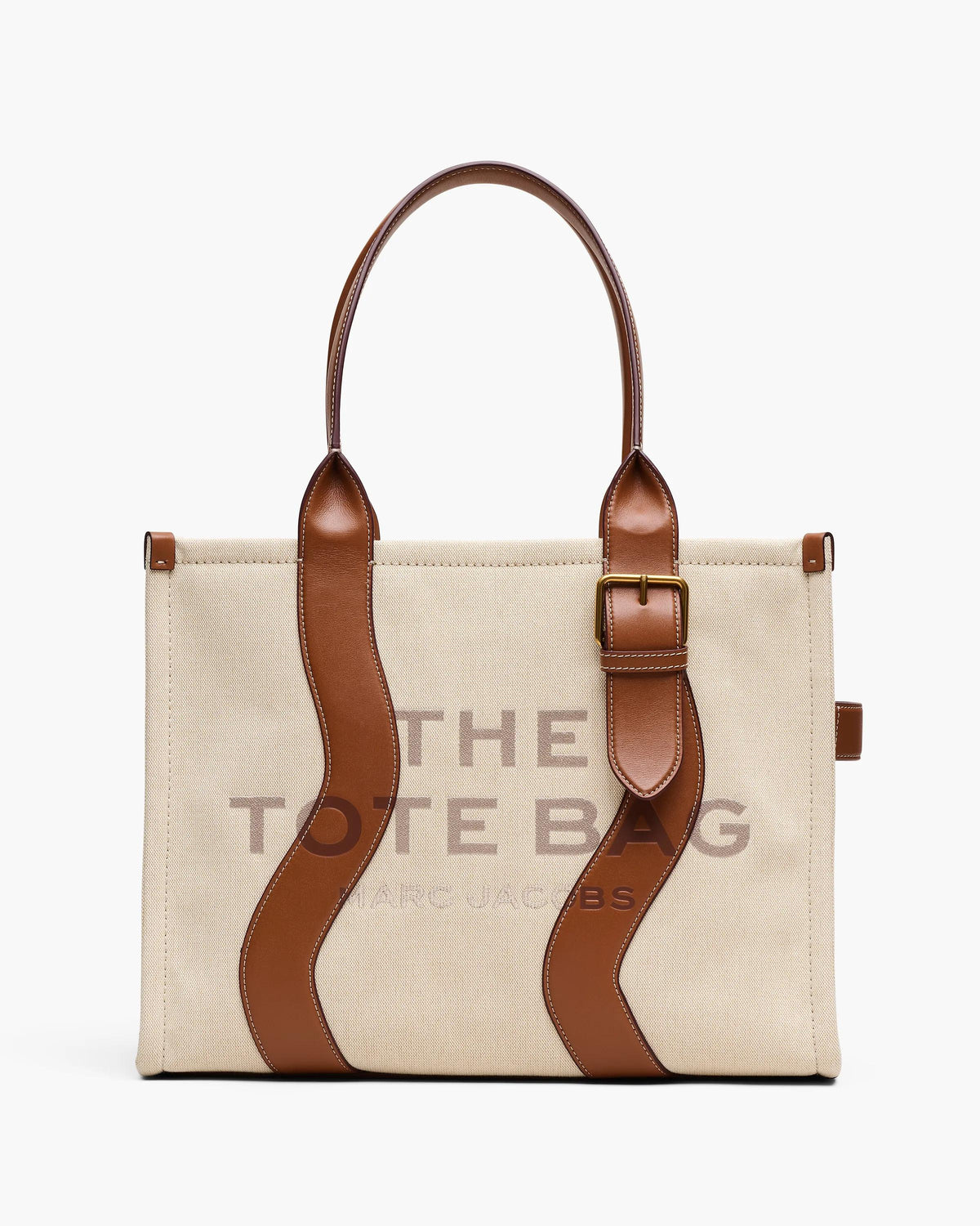 Marc Jacobs Marc Jacobs Tote Bag Large The Wavy Canvas Large Tote Bag in Beige/Argan Oil