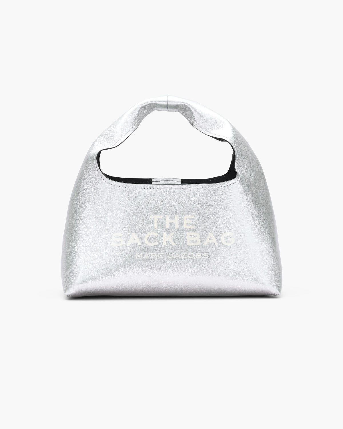 Marc Jacobs Marc Jacobs Sack Bag Mini The Metallic Leather Mini Sack Bag in Silver